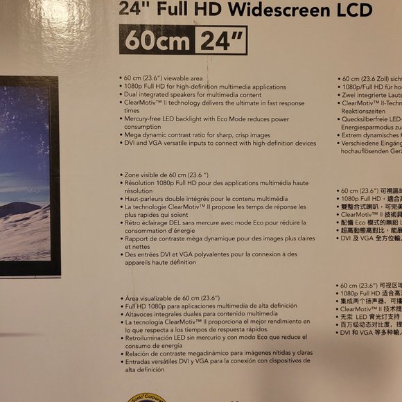 THIS IS NOT AVAILABLE ViewSonic VX2452mh 24" Full HD Widescreen LCD Monitors - Picture 3 of 6